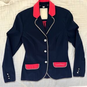 Cavallino Marino Verona Softshell Show Jacket 34 Navy Crystal Buttons